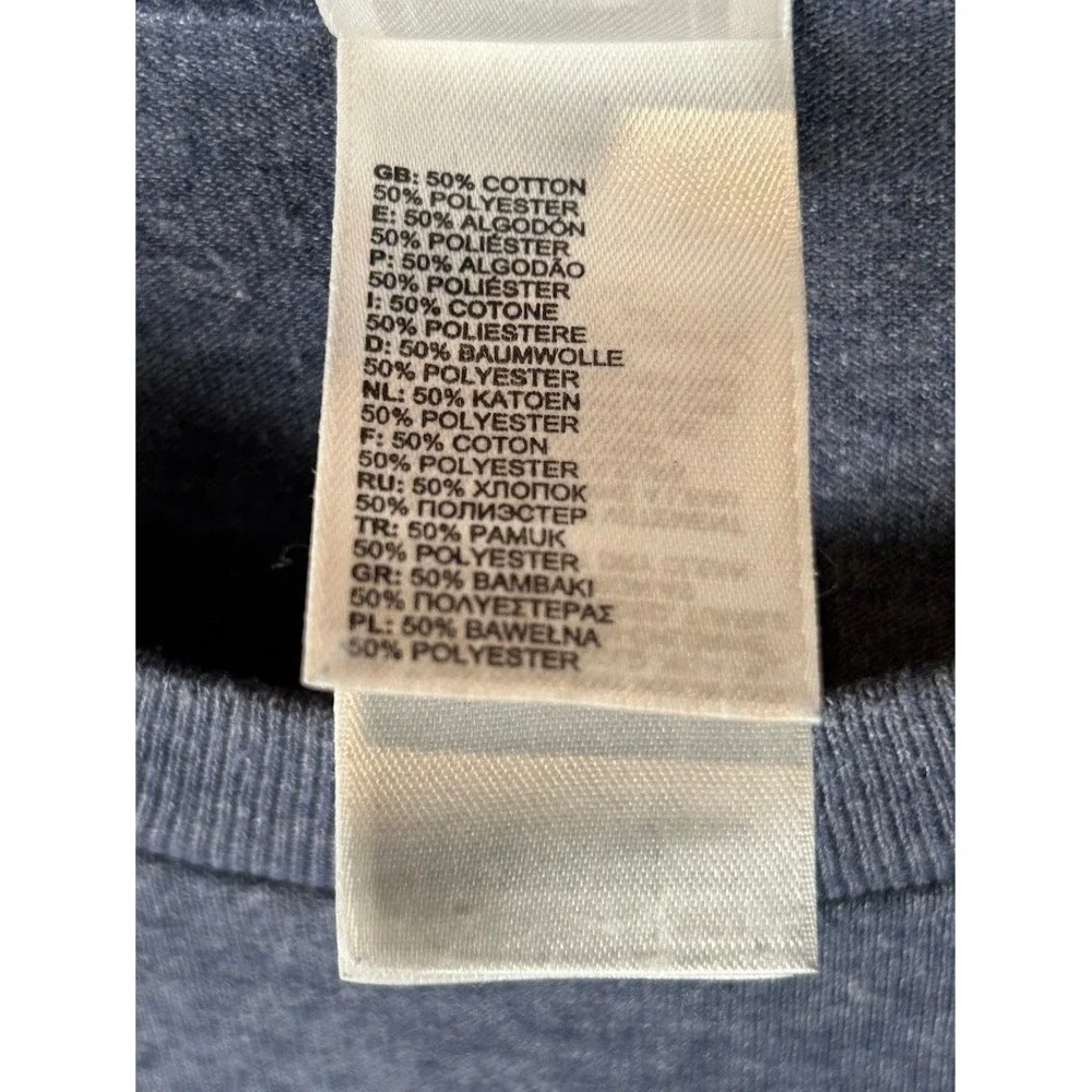 The North Face Mens Blue Heathered Graphic Logo‎ Short Sleeve T-Shirt Large L/G